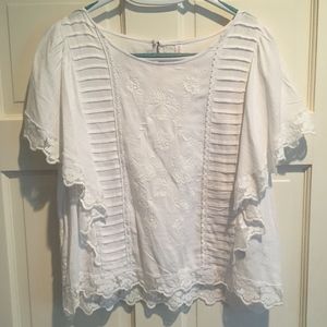 Pretty White Lacey Embroidered Shirt